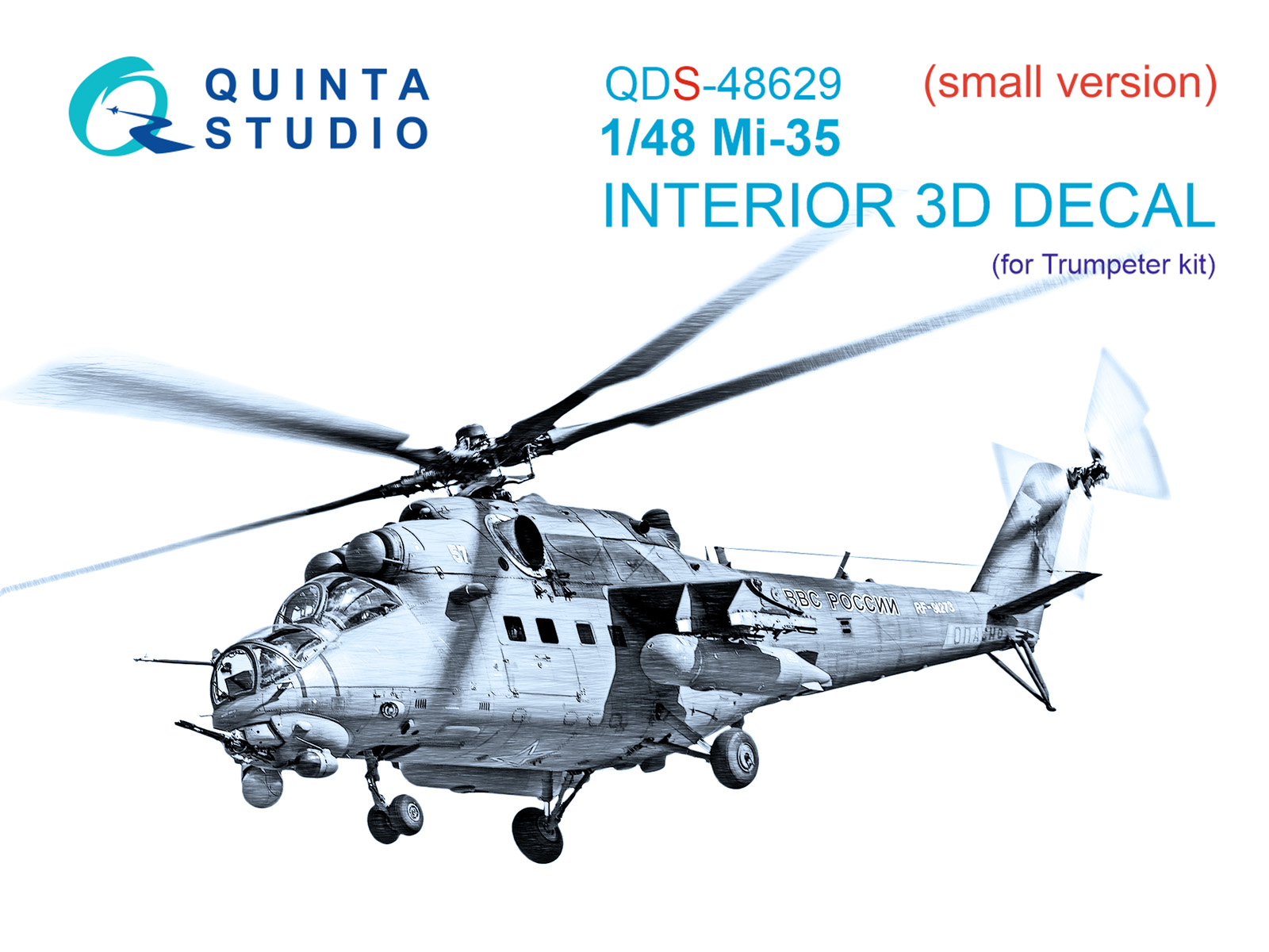 Mi-35 3D-Printed & coloured Interior on decal paper (Trumpeter) (Small version)
