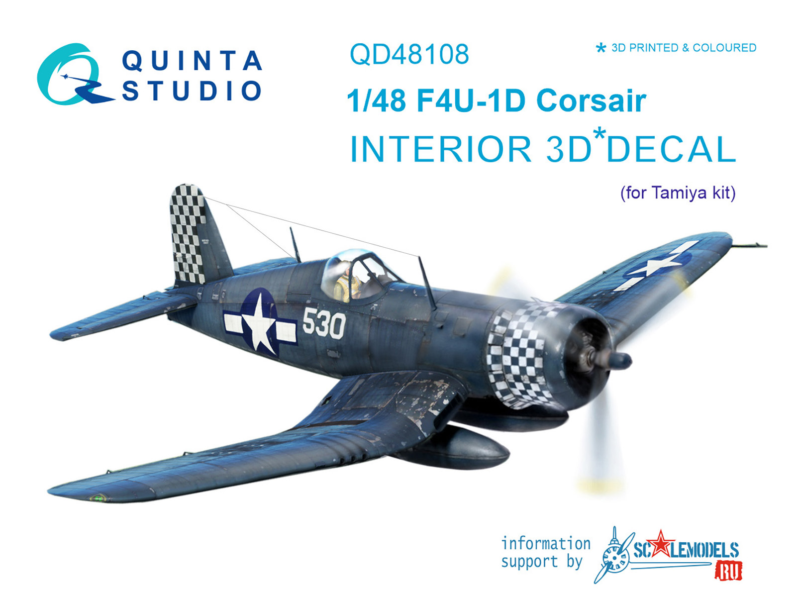F4U-1D 3D-Printed & coloured Interior on decal paper (for Tamiya kit)