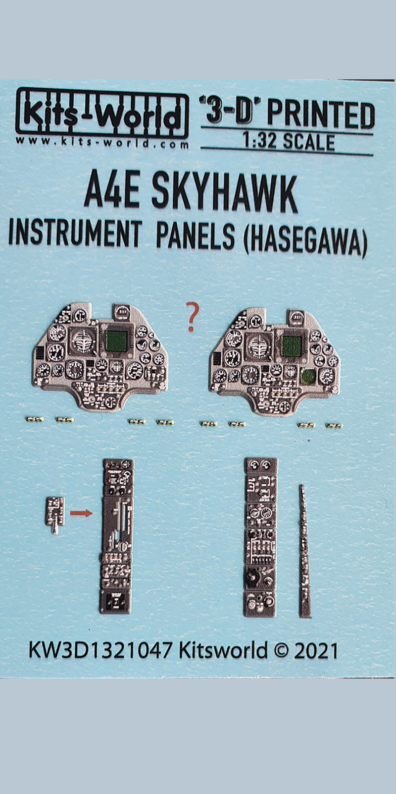 1/32 Douglas A-4E/A-4F Skyhawk " 3D Full colour Instrument Panels - (designed to be used with Hasegawa