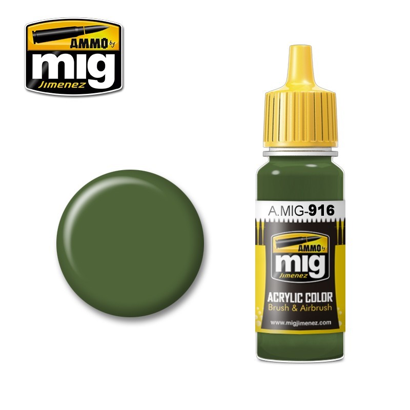 Acrylic paint OLIVGRUN BASE (Ammo Mig) (17ml) 