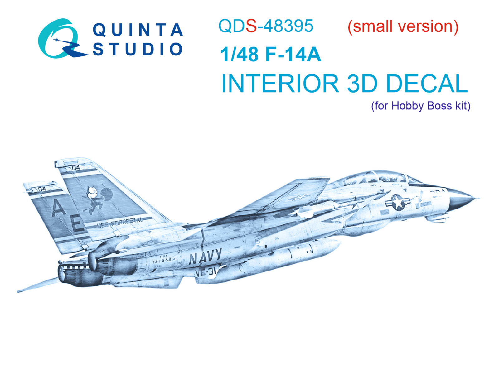 F-14A 3D-Printed & coloured Interior on decal paper (Hobby Boss) (Small version)