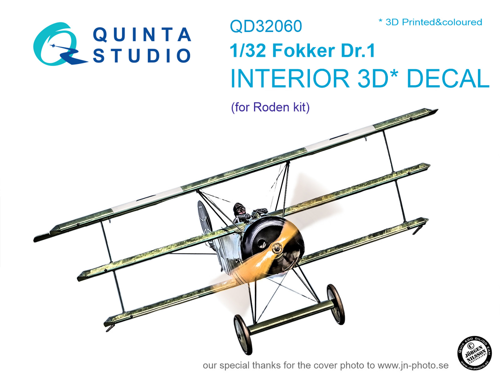 Fokker Dr.1 3D-Printed & coloured Interior on decal paper (for Roden kit)