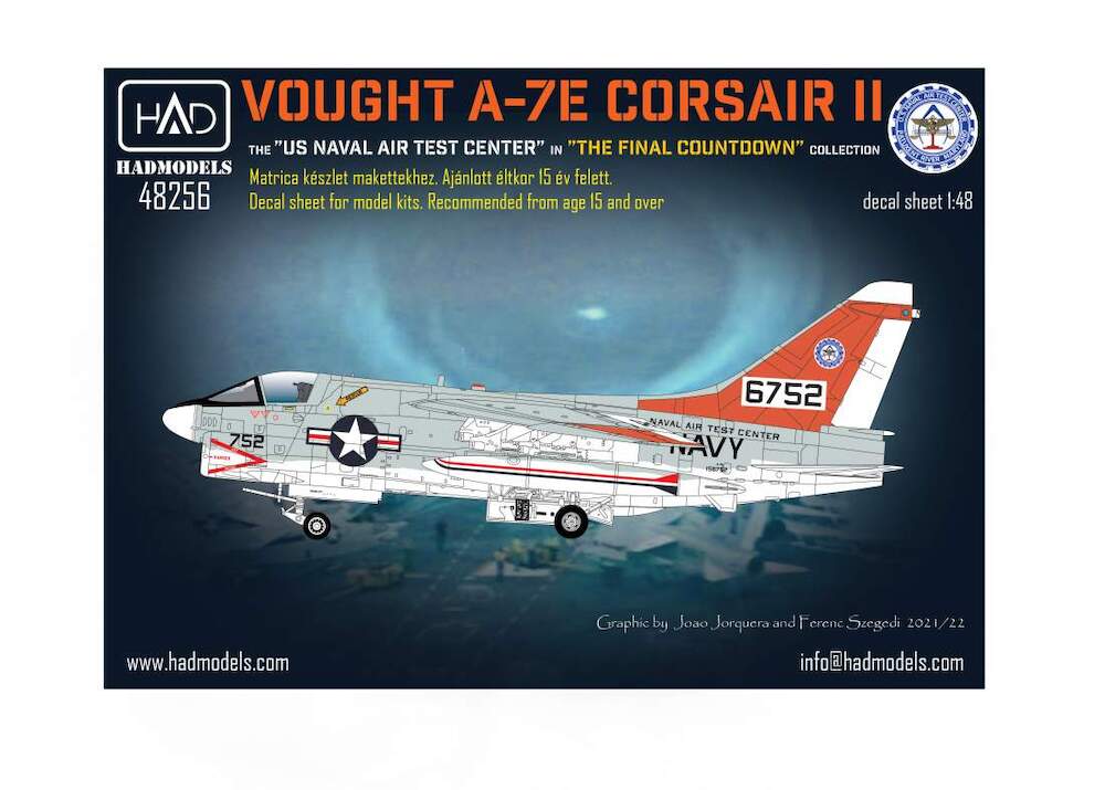 Decal 1/48 A-7E US NAVAL Air Test Center (HAD)