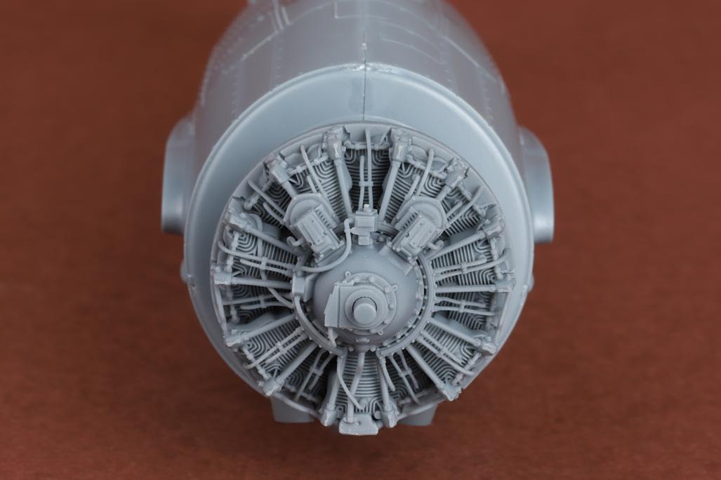 Additions (3D resin printing) 1/48 Grumman F4F-4 Wildcat engine set (designed to be used with Eduard kits)