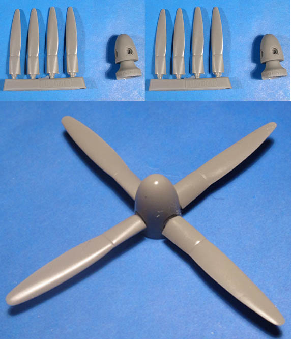 Additions (resin parts) 1/72 P-61 Black Widow Propellers & Spinners (Revell) (Vector)