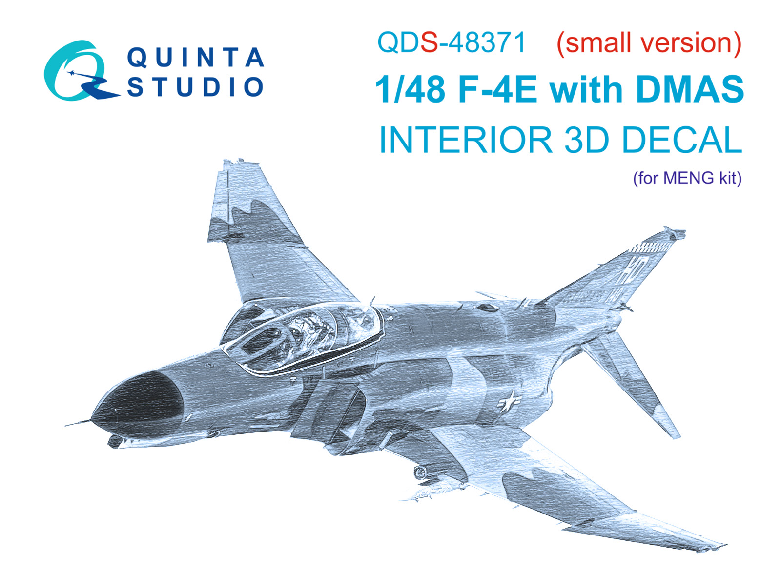 F-4E with DMAS 3D-Printed & coloured Interior on decal paper (Meng) (Small version)