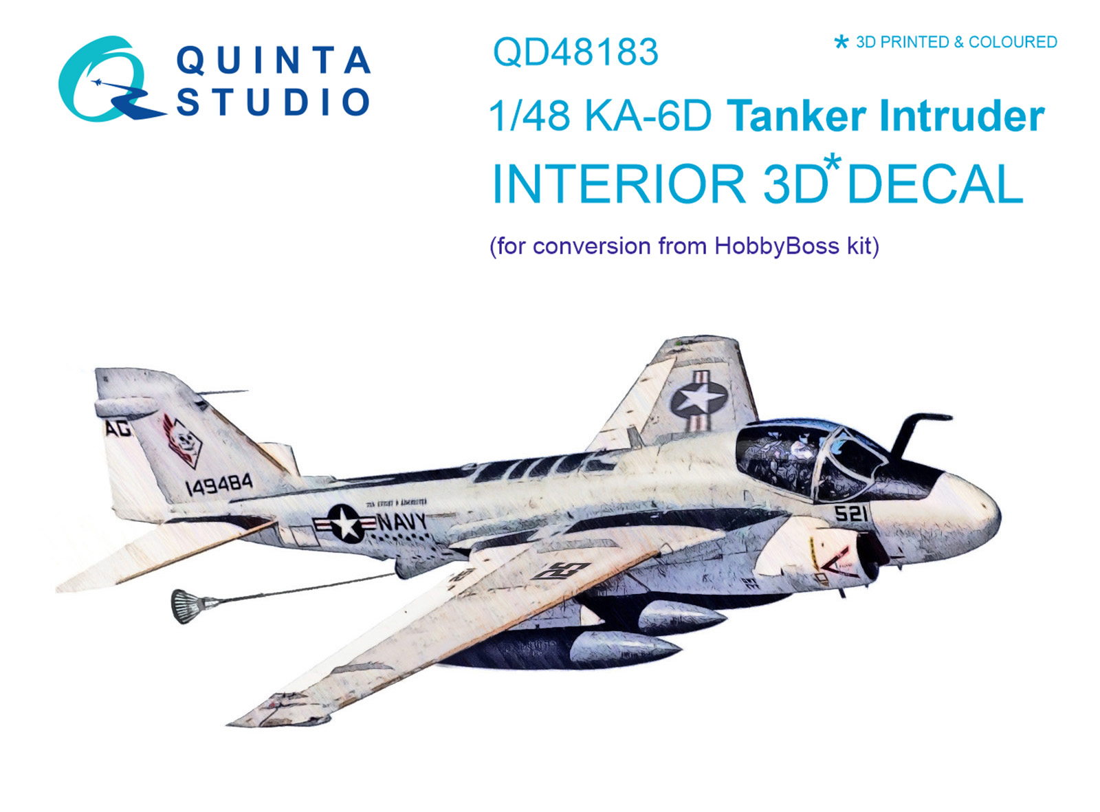 KA-6D Intruder 3D-Printed & coloured Interior on decal paper (for conversion from HobbyBoss kit)