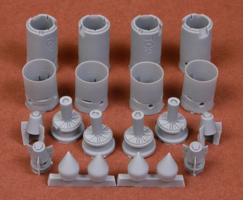 Additions (3D resin printing) 1/48 Convair B-58 Hustler seamless engine intakes (designed to be used with Monogram and Revell kits)