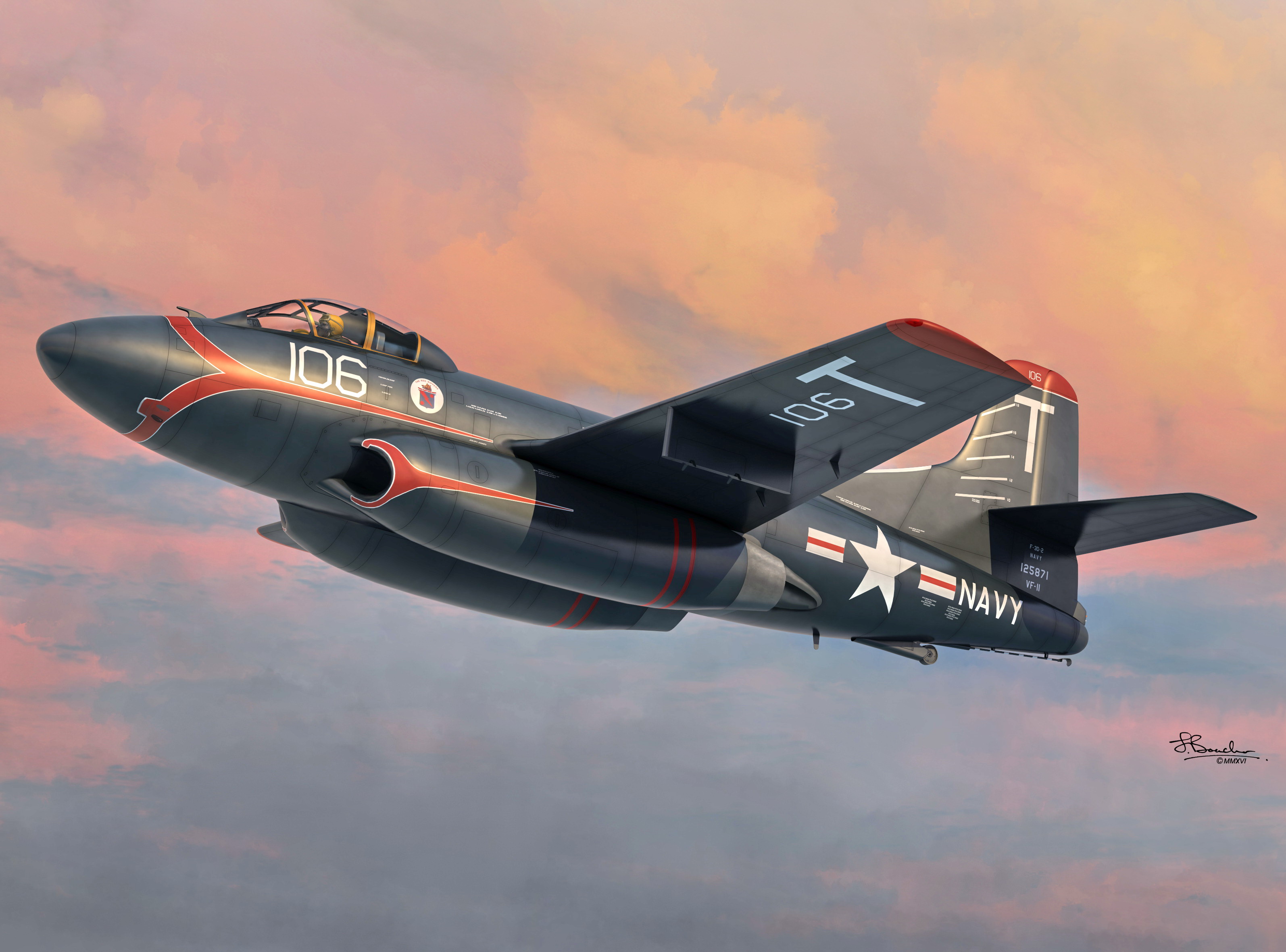 Model kit 1/72 Douglas F3D-2 Skyknight over Korea (Sword)