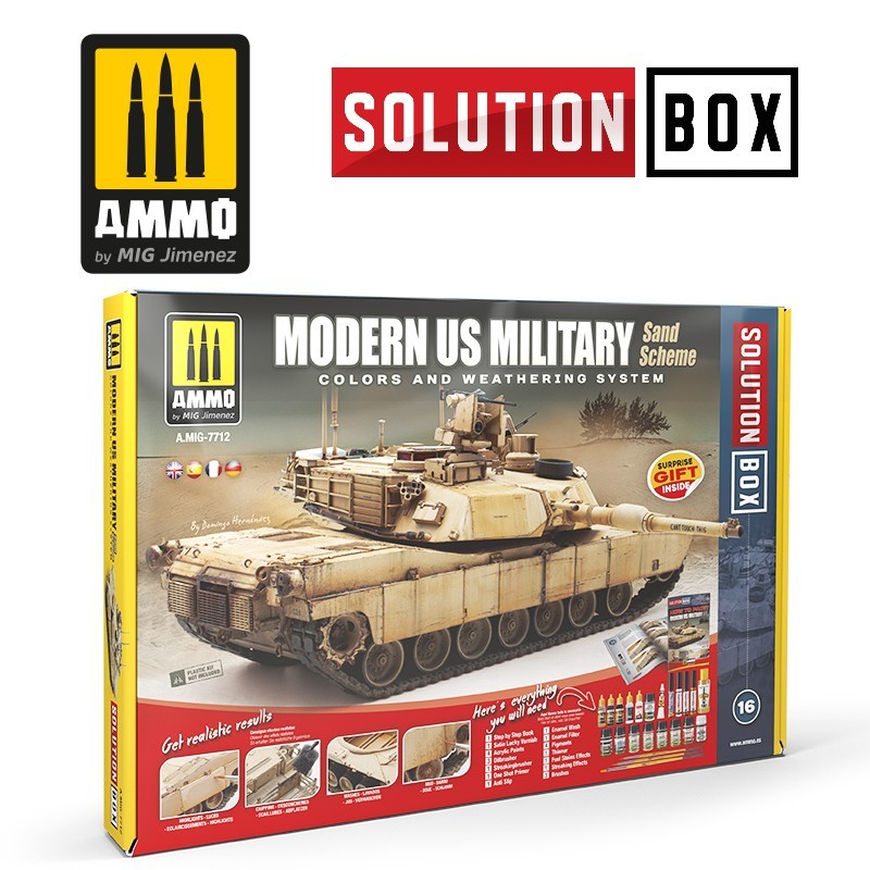 SOLUTION BOX 16 - Modern US Military Sand Scheme (Ammo Mig)