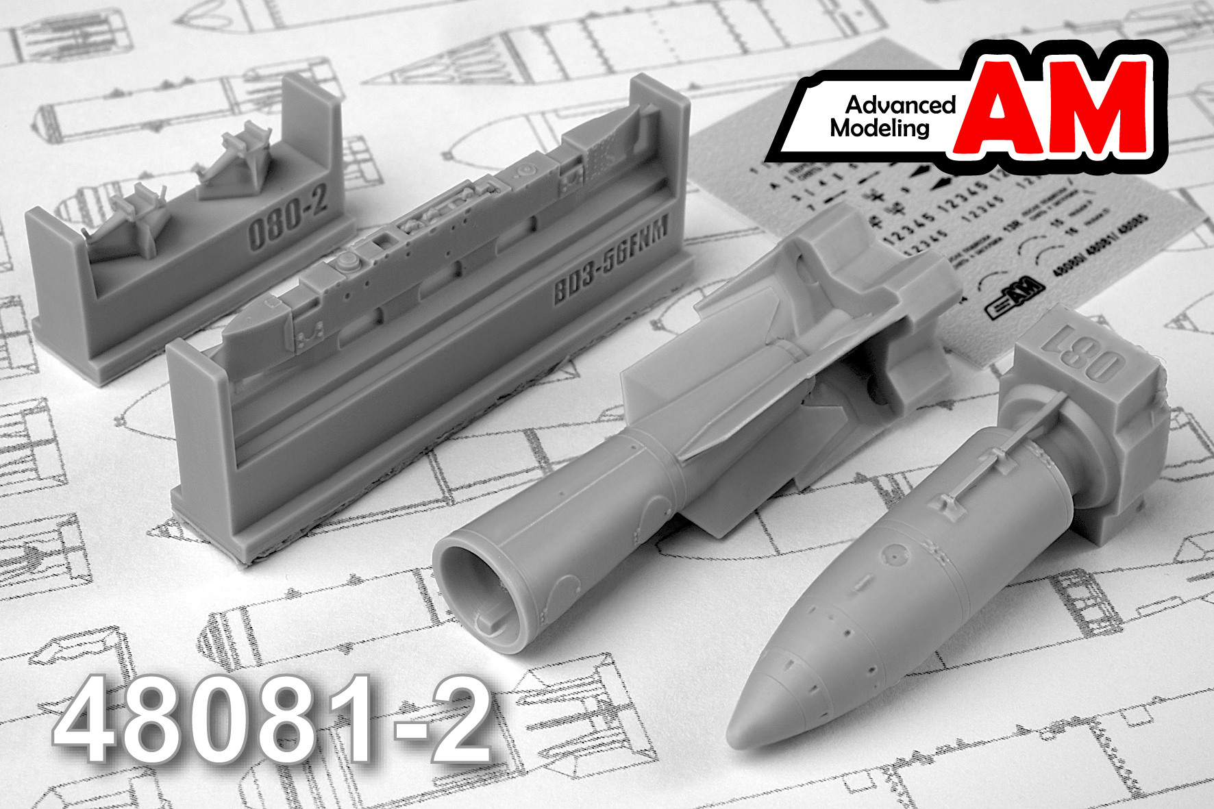 Additions (3D resin printing) 1/48 RN-28 special munition with BD3-56FNM (Advanced Modeling) 