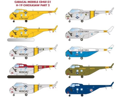 Decal 1/48 Sikorsky H-19 / HO4S Chickasaw - Part 2 (Caracal Models)