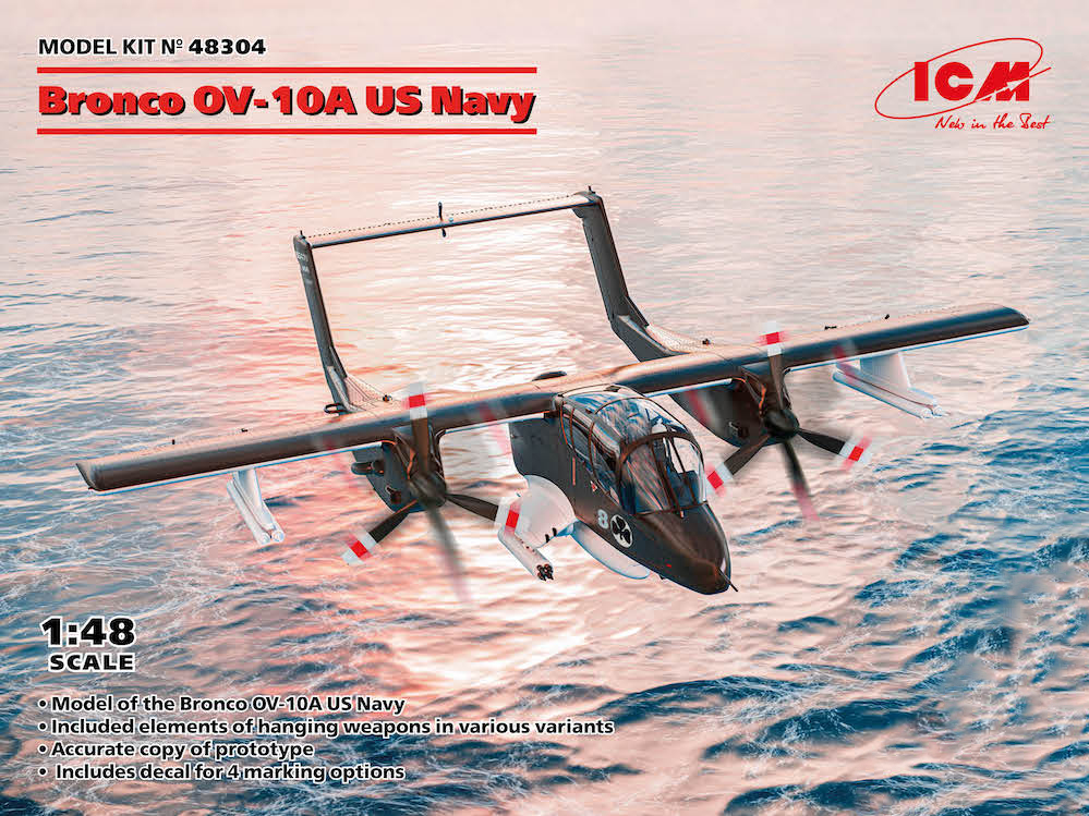 Model kit 1/48 OV-10A Bronco US Navy (4x camo) (ICM)