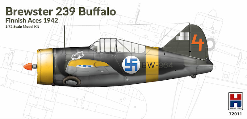 Model kit 1/72 Brewster B-239 Buffalo Finnish Aces (ex Hasegawa)  (Hobby 2000)