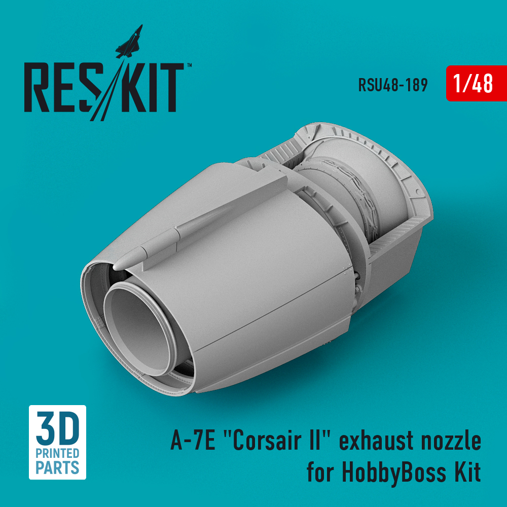 Additions (3D resin printing) 1/48 LTV A-7E Corsair IIexhaust nozzle (ResKit)
