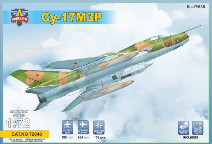 Model kit 1/72 Sukhoi Su-17M3R Reconnaissance fighter-bomber with KKR pod  (Modelsvit) 
