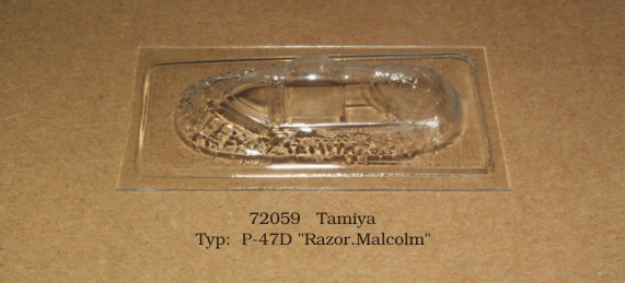 Vacu Canopy 1/72 P-47 D Razor.Malcolm (TAM) (Rob Taurus)