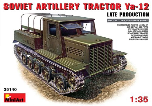 Model kit 1/35 Soviet Ya-12 Late Prod Artillery Tractor (MiniArt)