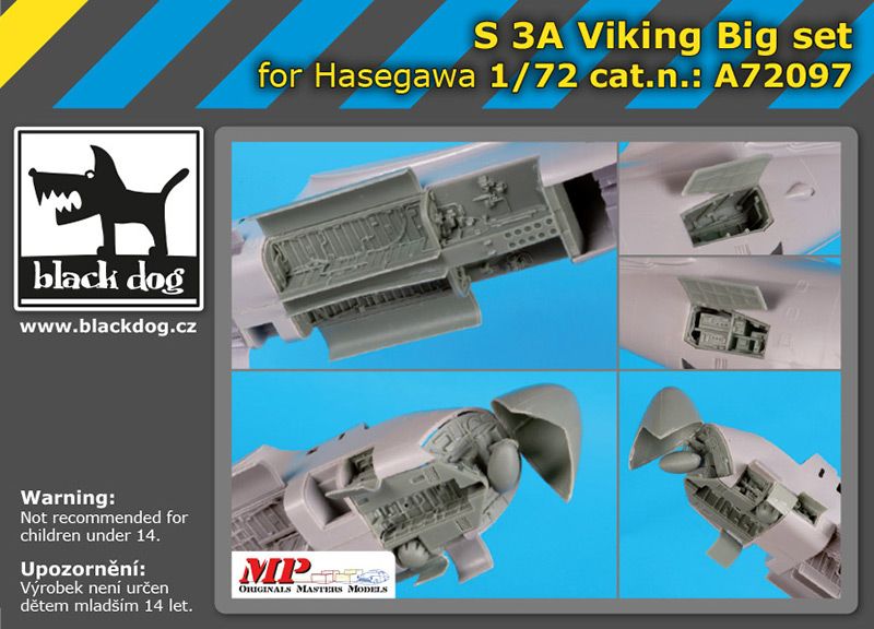 Additions (3D resin printing) 1/72 Lockheed S-3A Viking BIG-SET (designed to be used with Hasegawa kits) 