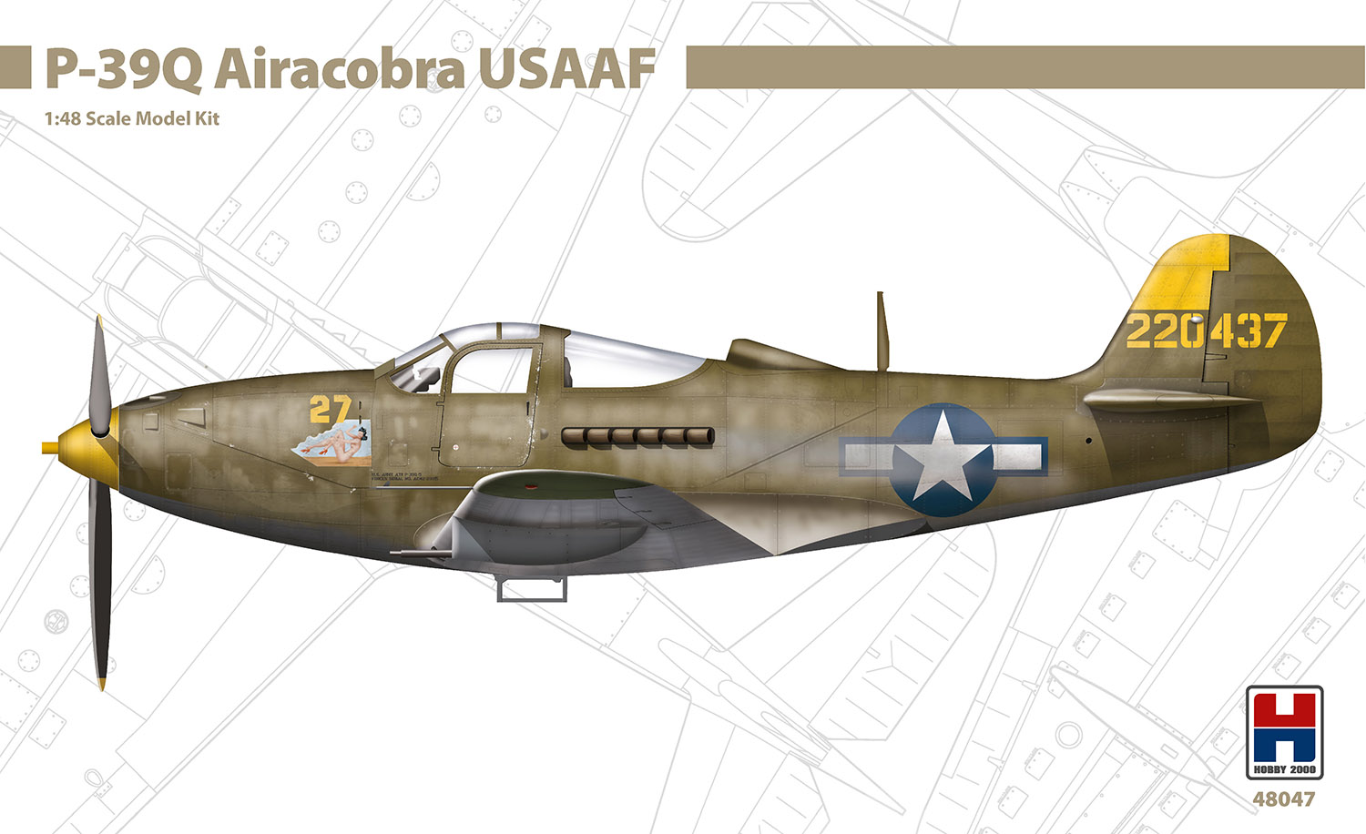Model kit 1/48 Bell P-39Q Airacobra USAAF (Hobby 2000) (damage box)