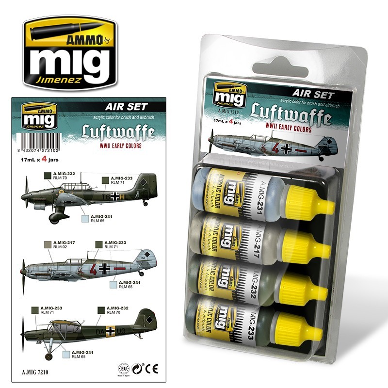 Luftwaffe WWII Early Colors (Ammo Mig) (4x17ml) 