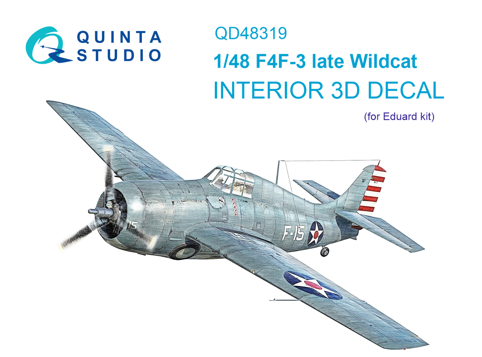 F4F-3 late 3D-Printed & coloured Interior on decal paper (Eduard)