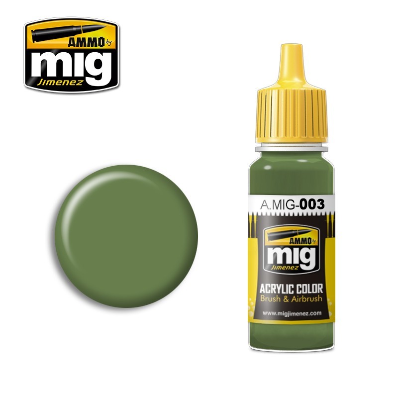 Acrylic paint RAL 6011 RESEDAGUN (Ammo Mig) (17ml) 