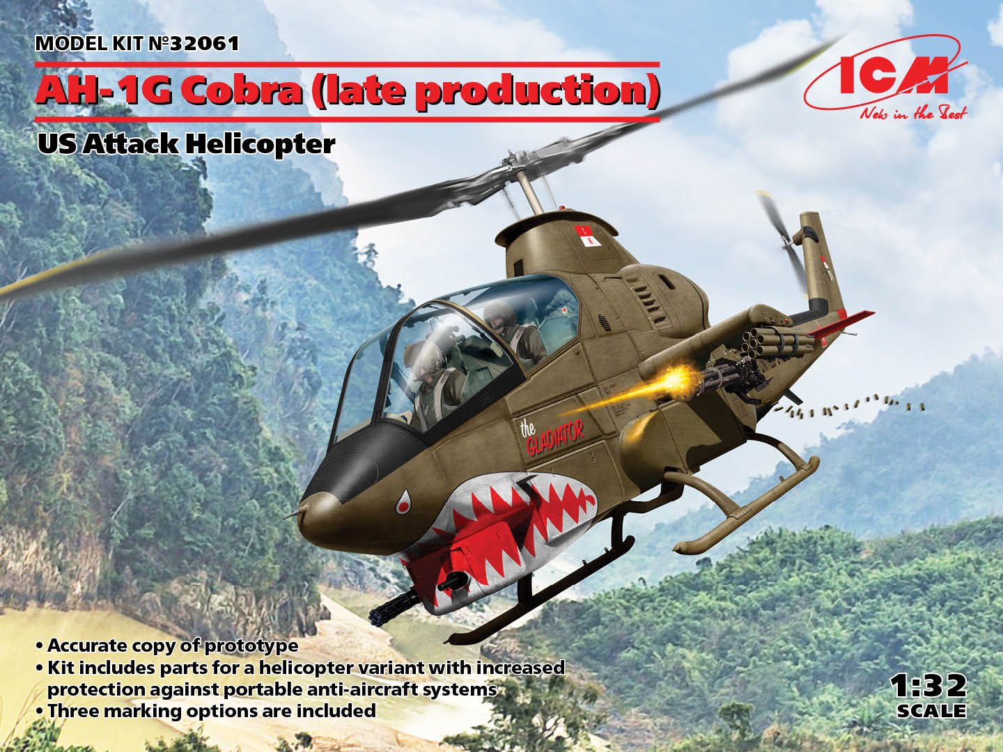 Model kit 1/32 AH-1G Cobra (late prod.) US Attack Helicopter (ICM)