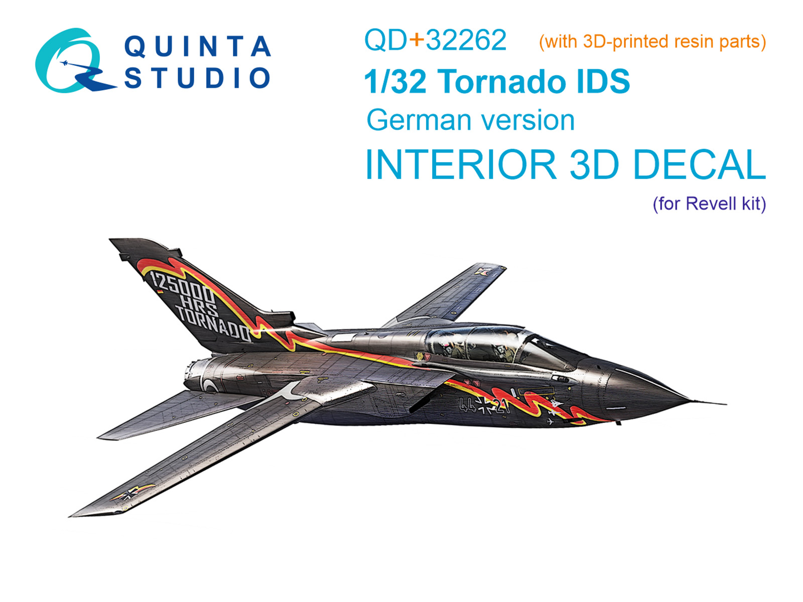 Tornado IDS German 3D-Printed & coloured Interior on decal paper (Revell) (with 3D-printed resin parts)