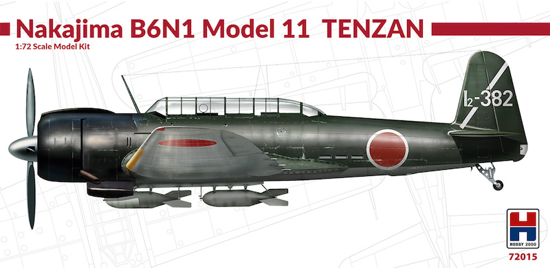Model kit 1/72 Nakajima B6N1 Model 11 Tenzan (Hobby 2000)