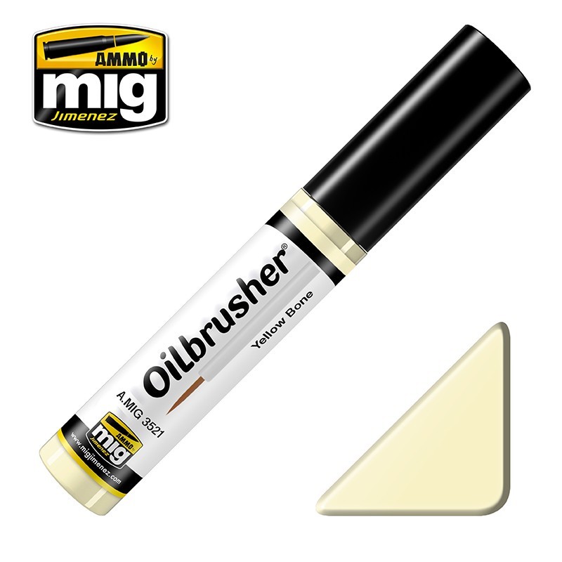 OILBRUSHER Yellow Bone (10mL) (Ammo Mig)