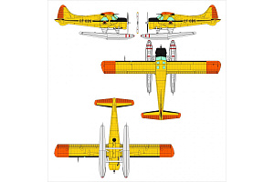 Model kit 1/48 de Havilland Canada DHC-2 Beaver Float Plane (Dora Wings)