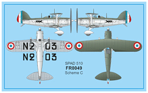 Model kit 1/72 Spad 510 7 eme Escadre The Spad 510 (Frrom-Azur)
