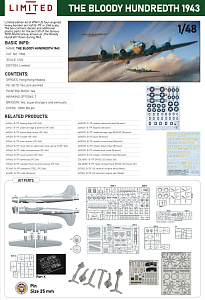 Model kit 1/48 B-17F Flying Fortress (The Bloody Hundredth 1943) (Eduard kits)