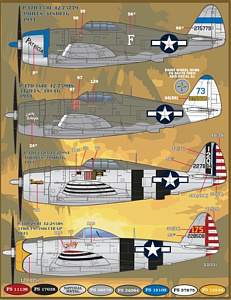 Decal 1/48 Colors & Markings of Republic P-47s Thunderbolts Part 3t (Furball Aero-Design)