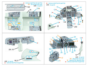 Tornado ECR German 3D-Printed & coloured Interior on decal paper (Revell) (Small version) (with 3D-printed resin parts)
