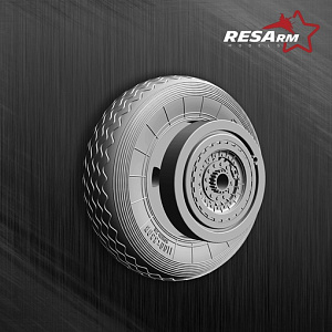 Additions (3D resin printing) 1/72 Wheels for Tu-16 (under load) (RESArm)