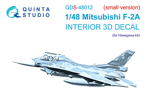Mitsubishi F-2A 3D-Printed & coloured Interior on decal paper (Hasegawa) (small version)