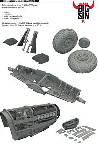 Additions (3D resin printing) 1/72 North-American P-51D ADVANCED set (designed to be used with Eduard kits) 