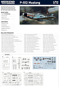 Model kit 1/72 North-American P-51D Mustang  (Weekend Edition) (Eduard kits)