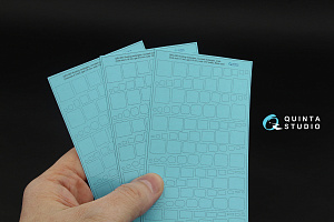 Riveting rectangles, rounded rectangles and ovals  (rivet size 0.10 mm, gap 0.4 mm, suits 1/72), Black color