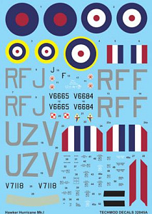 Decal 1/32 Hawker Hurricane Mk.I (3) (Techmod)