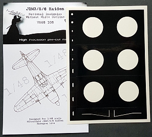 Mitsubishi J2M3/J2M5 National Insignia without White Outline (designed to be used with Hasegawa kits)