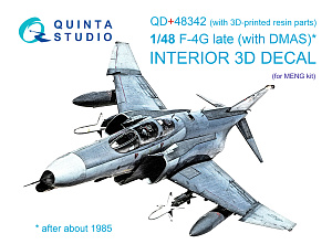 F-4G late 3D-Printed & coloured Interior on decal paper  (Meng) (with 3D-printed resin parts)