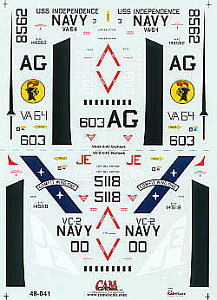 Decal 1/48 Douglas A-4C Skyhawk (2)(CAM)