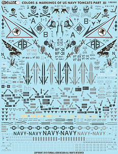 Decal 1/48  'Color & Markings of US Navy Grumman F-14 Tomcats Part IX'  (Furball Aero-Design)