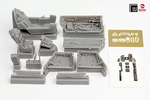 Additions (3D resin printing) 1/48 Mirage IIIC cockpit & wheel bays (EDU/HOBBYB)
