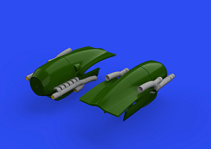 Additions (3D resin printing) 1/48 Messerschmitt Bf-110G-4 exhaust stacks (designed to be used with Eduard kits) 