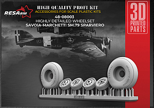 Additions (3D resin printing) 1/48 MIG-19 wheels under load (RESArm)