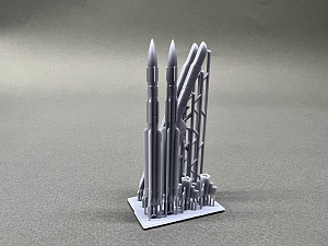 Additions (3D resin printing) 1/48 Rocket MICA EM + PU 2 pcs.set (KepModels)